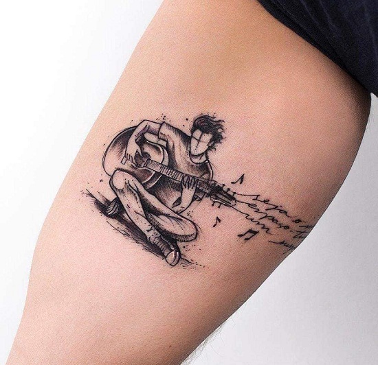 Musician Playing Guitar